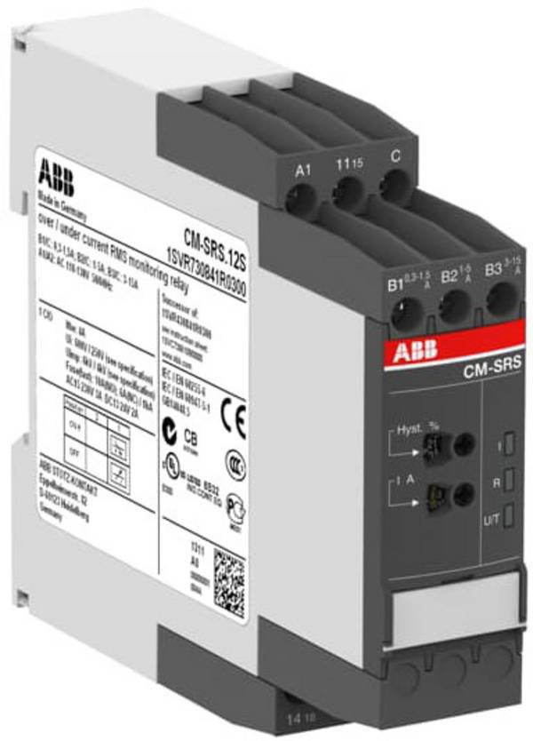 ABB CM-SRS.11S CM-SRS.11S relé pro monitoring proudu 1We, B-C=3mA-1A RMS, 110 VAC
