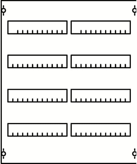 Striebel & John 2CPX037592R9999 2V0A modul řadových vestavných přístrojů rozteč 125 mm, 4RE / BH0, 2FB modul řadových vestavných přístrojů Počet řádků 4 1 ks