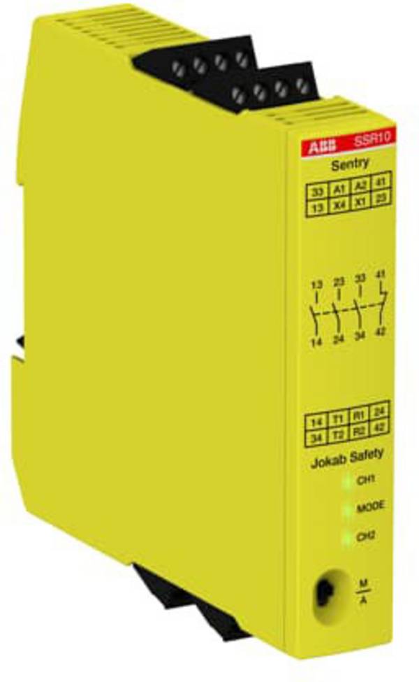 ABB Sentry SSR10 24VDC ochranné relé, 24 V/DC, (š x v x h) 22.5 x 120 x 120 mm, 2TLA010050R0000, 1 ks