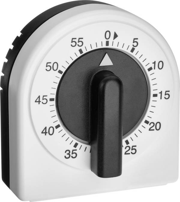TFA Dostmann Analoger Küchen-Timer kuchyňská minutka bíločerná analogový