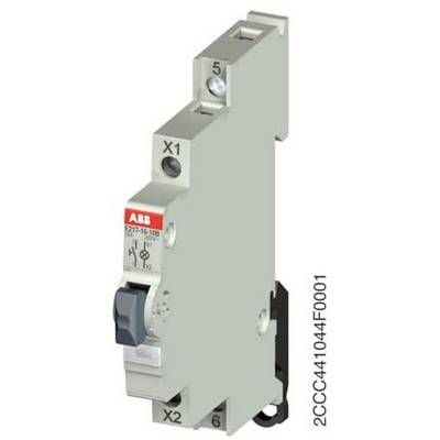 Šedé průmyslové relé ABB, model EA17-16-10B, se svorkami X1, X2 a nastavovací šroubkou na straně, stojí svisle.
