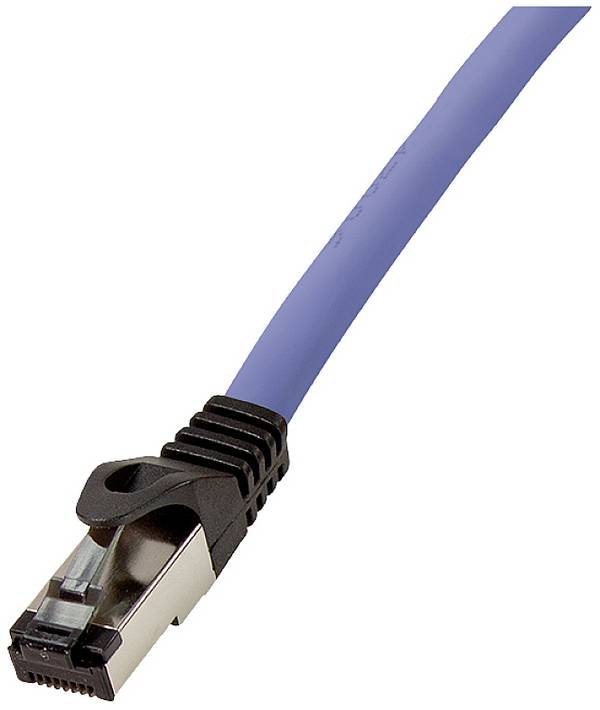 LogiLink CQ8106S RJ45 síťové kabely, propojovací kabely CAT 8.1 S/FTP 15.00 m modrá stínění pletivem, bez halogenů 1 ks