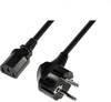 LogiLink napájecí kabel [1x úhlová zástrčka s ochranným kontaktem - 1x zástrčka C13 ] 3.00 m černá