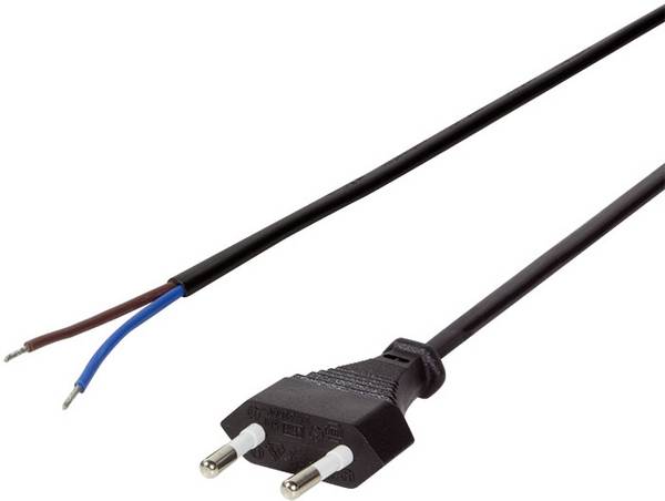 LogiLink napájecí kabel [1x Euro zástrčka - 1x kabel s otevřenými konci] 1.50 m černá