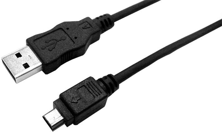USB kabel se standardním a micro USB konektorem, vhodný pro připojení zařízení jako jsou smartphony nebo fotoaparáty k počítačům.