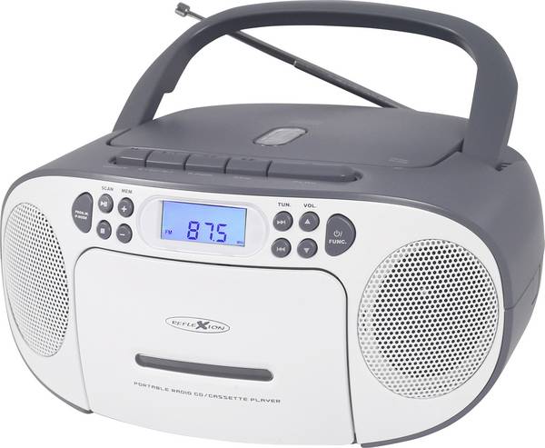 Reflexion RCR2260GR RCR2260GR rádio s CD, FM, AUX, CD, kazeta, šedobílá
