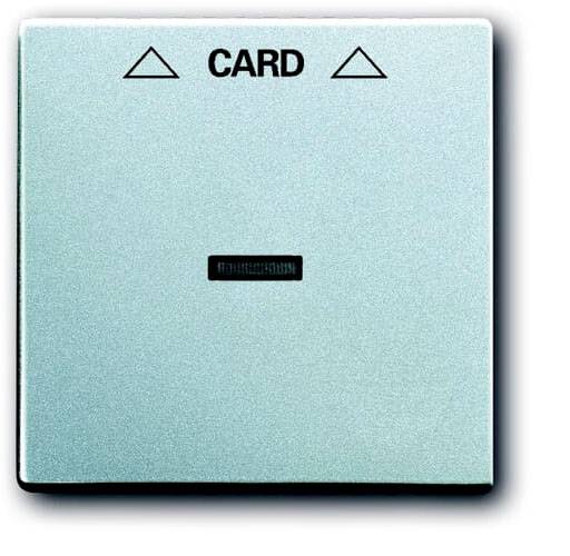 Čtvercový spínač s černými šipkami nahoru a dolů a nápisem 'CARD' uprostřed.