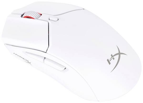 HyperX Pulsefire Haste 2 optická herní myš, přenos Bluetooth®, 6 tlačítko, 26000 dpi, bílá