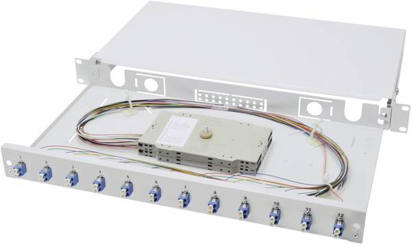 Digitus DN-96331/9 LWL patch panel 12 portů LC osazený 1 U