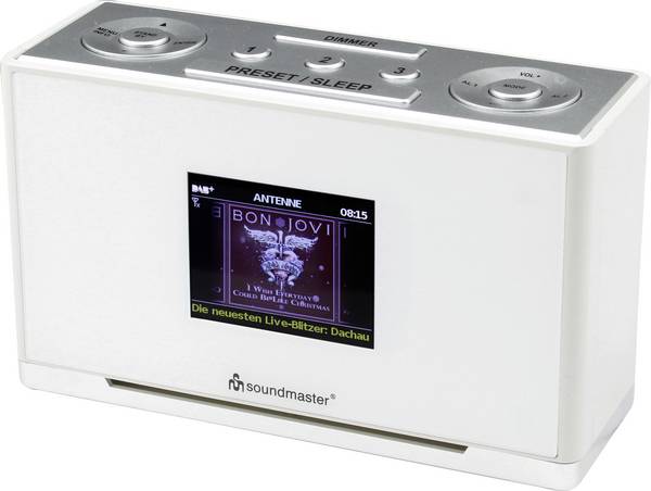 soundmaster UR240WE UR240WE stolní rádio, DAB+, FM, AUX, bílá
