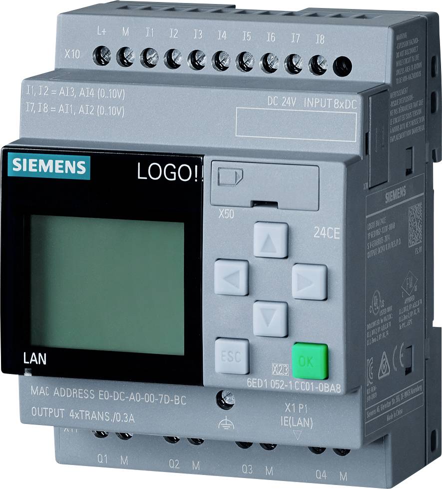 Siemens 6ED1052-1CC08-0BA1 PLC řídicí modul 24 V/DC