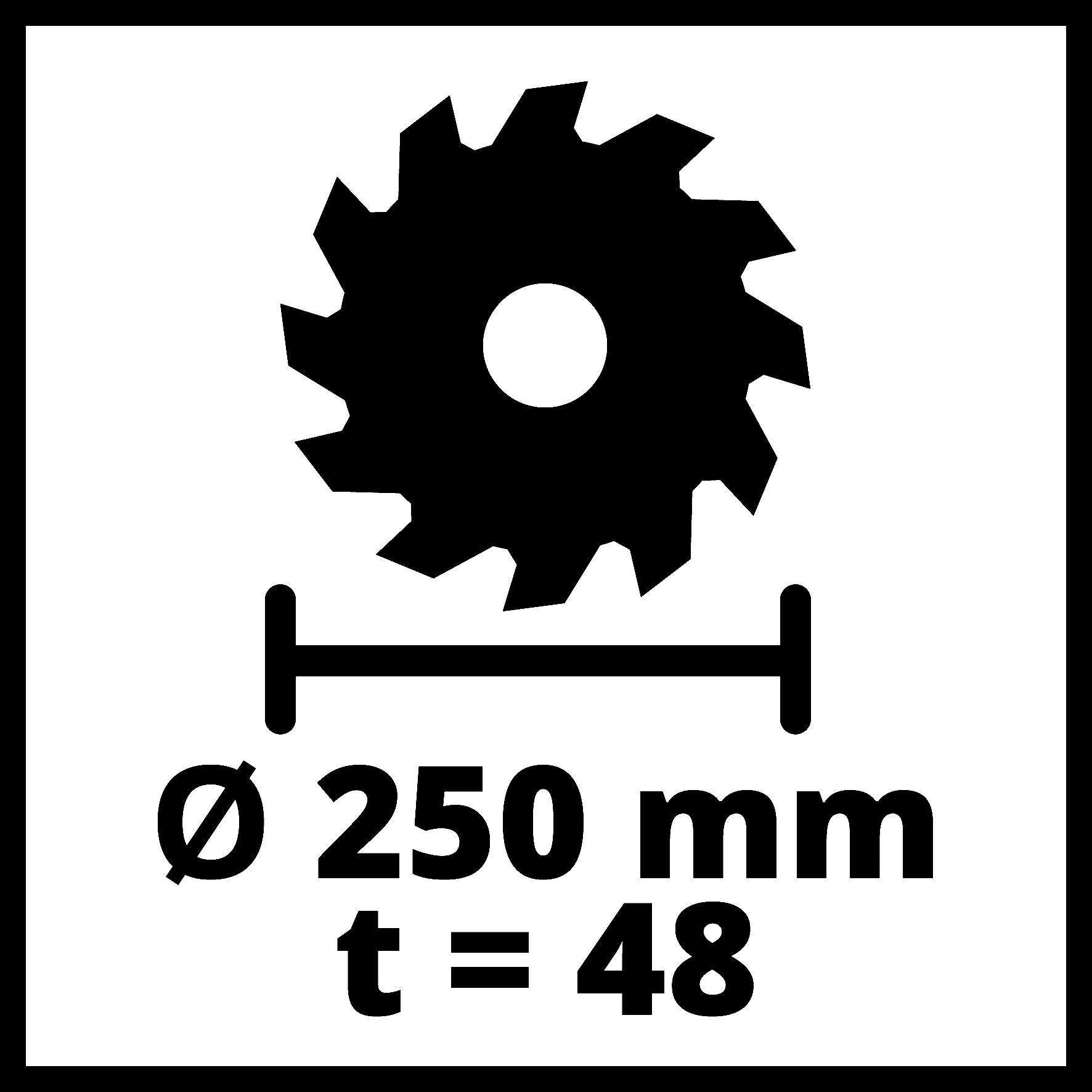 Pilový list o průměru 250 mm, 48 zubů.