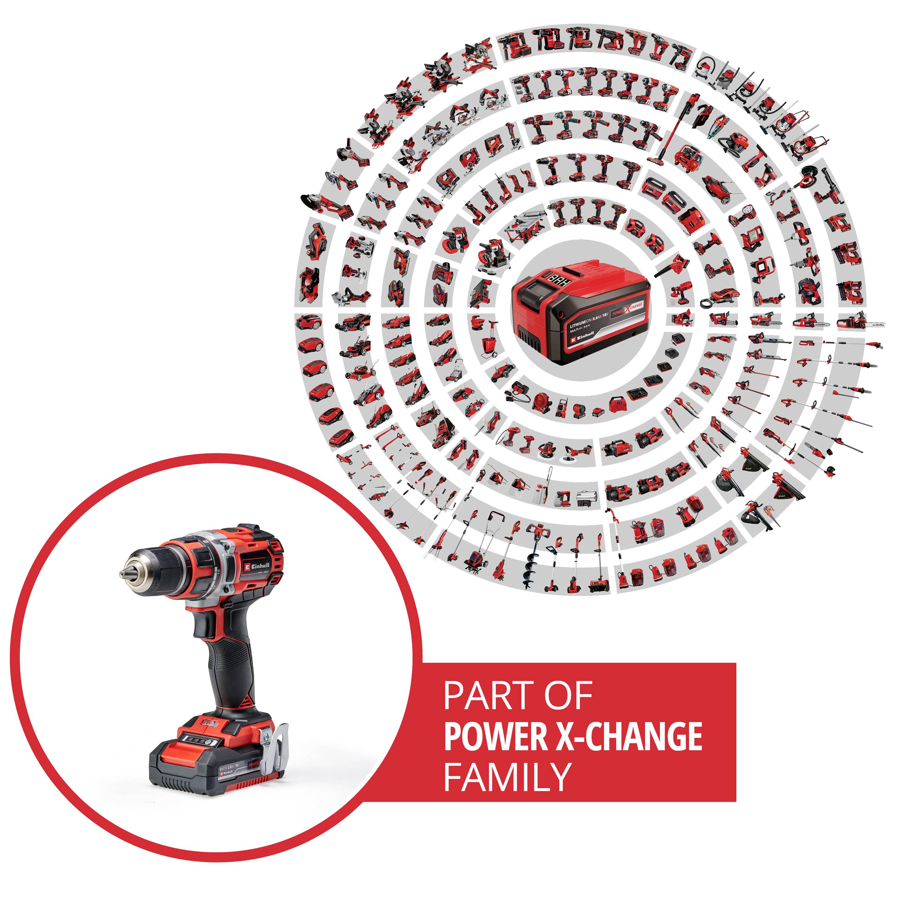 Einhell Professional TP-CD 18/50 Li BL (2x2,0Ah) aku vrtací šroubovák, 18 V, 2 Ah Li-Ion vč. nabíječky, vč. 2x aku, 4513-3