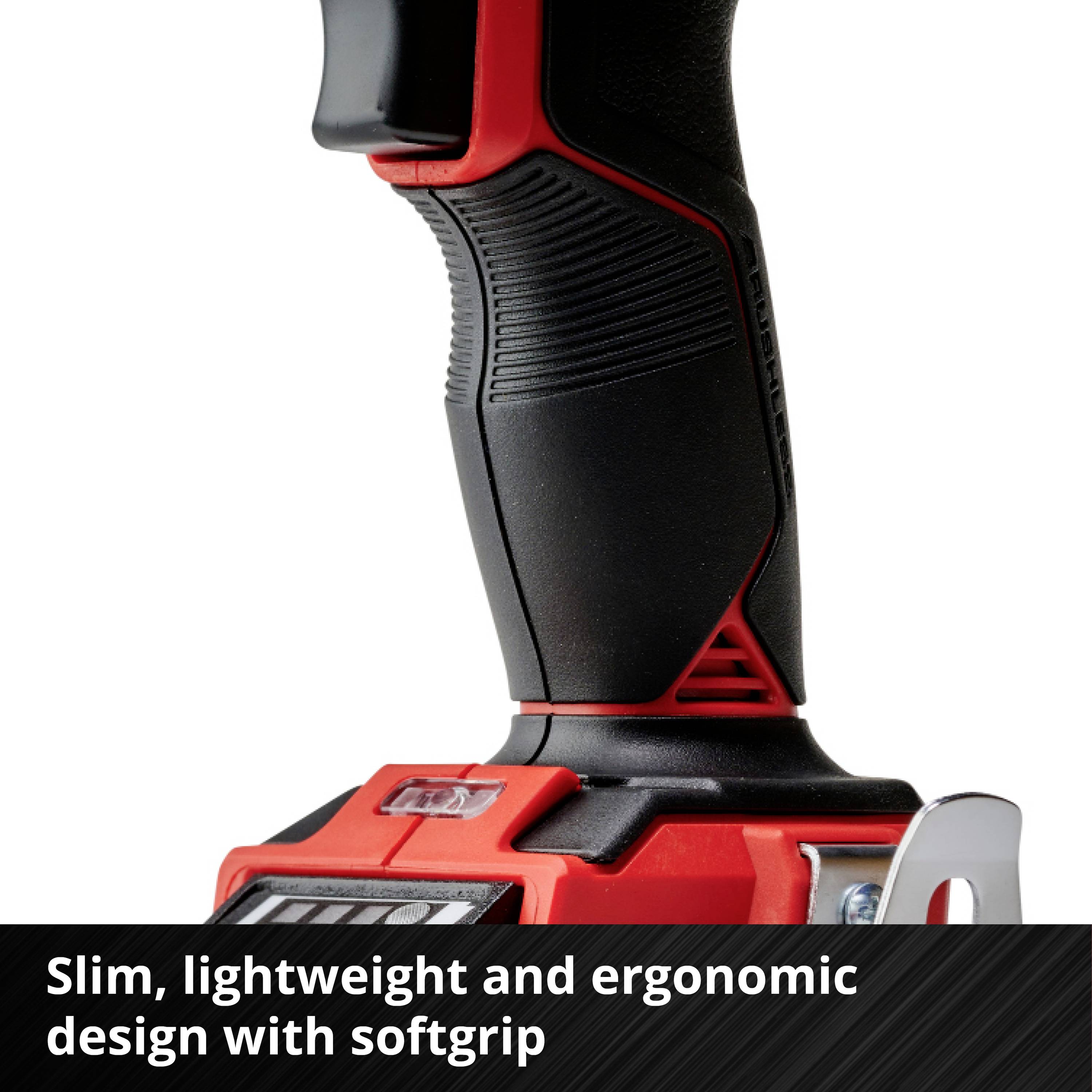 Štíhlý, lehký a ergonomický design s měkkým úchopem