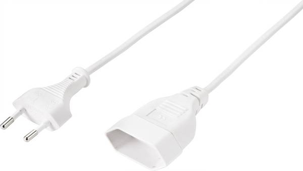 Sygonix SY-5044232 napájecí prodlužovací kabel, bílá, 0.20 m