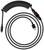Spirálový USB kabel v černé barvě s červeně označeným konektorem, vhodný pro připojení zařízení s USB portem, s vynikající flexibilitou.