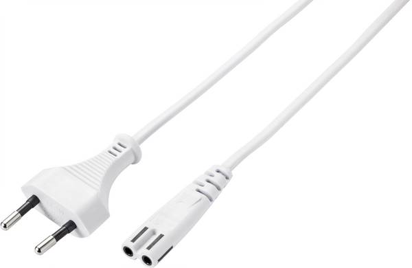 Sygonix SY-5044236 napájecí síťový kabel  bílá 3.00 m