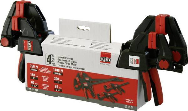 Bessey EZM-EZL-Set jednoruční svorka Rozpětí (max.):300 mm  Délka vyložení:80 mm