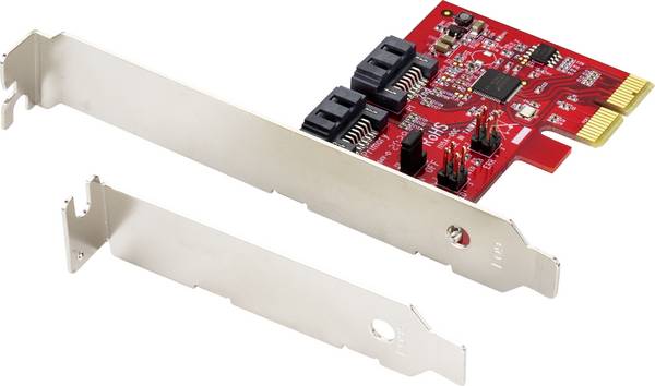 Renkforce  RF-4679590  2 porty  RAID řadič  PCIe x4  Vhodný pro (SSD): SATA SSD  vč. nízkoprofilového krycího plechu na prázdný slot