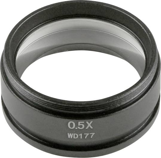 Lupový objektiv s nápisem '0.5X WD177'.