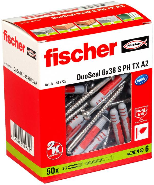 Fischer 557727 DuoSeal hmoždinka 38 mm 6 mm 50 ks