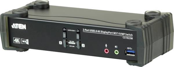 ATEN CS1922M  přepínač KVM DisplayPort klávesnice 4096 x 2160 Pixel