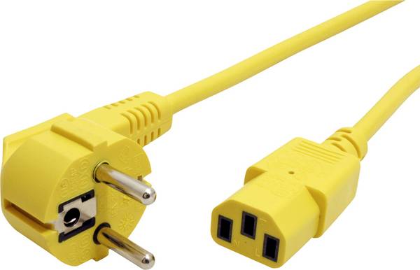 Roline 19.08.1011 napájecí kabel  žlutá 1.80 m