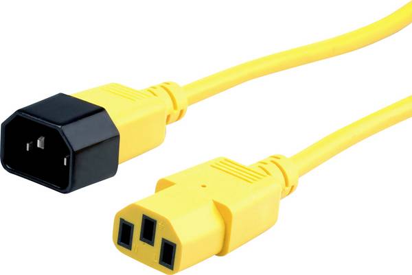 Roline 19.08.1532 napájecí kabel  žlutá 3.00 m PVC plášť