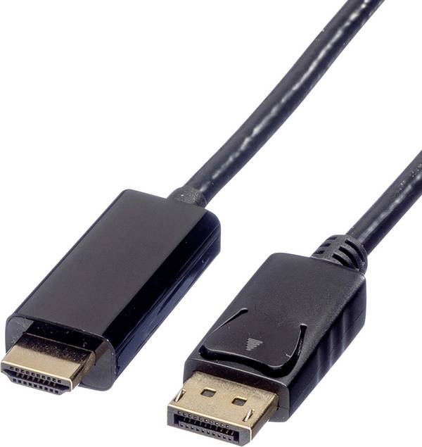 Roline DisplayPort kabel Konektor DisplayPort, Zástrčka HDMI-A 2.00 m černá 11.04.5786 stíněný Kabel DisplayPort