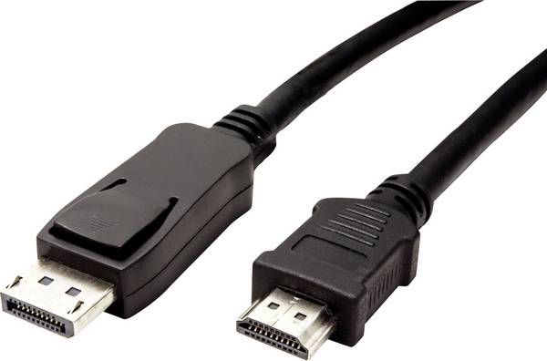 Value DisplayPort kabel Konektor DisplayPort, Zástrčka HDMI-A 2.00 m černá 11.99.5781 stíněný Kabel DisplayPort