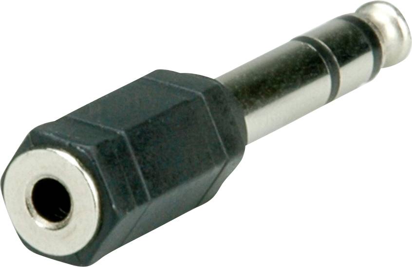 Adaptér s zdířkou pro 3,5mm jack konektor a zástrčkou pro 6,3mm jack zdířky.
