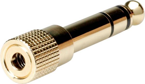 Roline 11.09.4211  jack audio kabel [1x jack zástrčka 6,3 mm - 1x jack zásuvka 3,5 mm] zlatá (metalíza)