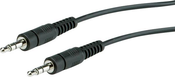 Roline 11.09.4501 jack audio kabel [1x jack zástrčka 3,5 mm - 1x jack zástrčka 3,5 mm] 1.00 m černá stíněný