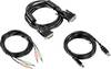 TrendNet KVM adaptér [1x DVI zástrčka 18+5pólová, USB 2.0 zástrčka A, jack zástrčka 3,5 mm - 1x DVI zástrčka 18+5pólová, USB 2.0 zásuvka B, jack zástrčka 3,5 mm] 3.00 m černá
