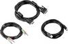 TrendNet KVM adaptér [1x DVI zástrčka 18+5pólová, USB 2.0 zástrčka A, jack zástrčka 3,5 mm - 1x DVI zástrčka 18+5pólová, USB 2.0 zásuvka B, jack zástrčka 3,5 mm] 4.50 m černá