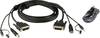 ATEN KVM kabel [1x DVI-D zástrčka , USB 2.0 zástrčka A, jack zástrčka 3,5 mm - 1x DVI-D zástrčka , USB 2.0 zásuvka A, jack zástrčka 3,5 mm] 1.80 m černá