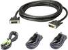 ATEN KVM kabel [1x DVI-D zástrčka , USB 2.0 zástrčka A, jack zástrčka 3,5 mm - 1x DVI-D zástrčka , USB 2.0 zásuvka A, jack zástrčka 3,5 mm] 3.00 m černá