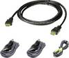 ATEN KVM kabel [1x HDMI zástrčka, USB 2.0 zástrčka A, jack zástrčka 3,5 mm - 1x HDMI zástrčka, jack zástrčka 3,5 mm, USB 2.0 zásuvka B] 1.80 m černá