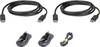 ATEN KVM kabel [1x zástrčka DisplayPort, USB 2.0 zástrčka A, jack zástrčka 3,5 mm - 1x USB 2.0 zásuvka B, jack zástrčka 3,5 mm, zástrčka DisplayPort] 1.80 m černá