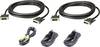 ATEN KVM kabel [1x DVI-D zástrčka , USB 2.0 zástrčka A, jack zástrčka 3,5 mm - 1x DVI-D zástrčka , USB 2.0 zásuvka A, jack zástrčka 3,5 mm] 3.00 m černá