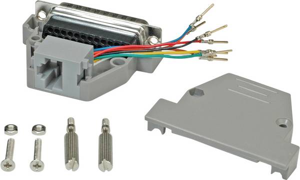 Roline  D-SUB adaptér D-SUB zástrčka 25pólová - RJ45 zásuvka 0 mm 1 ks