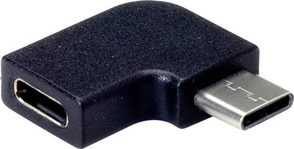 Value USB 3.1 (Gen 2) adaptér [1x USB-C® zástrčka - 1x USB-C® zásuvka]  0 mm Zahnutý kabelový vývod