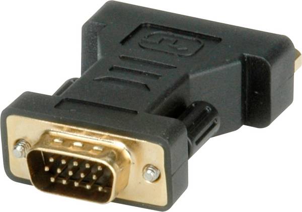 Roline 12.03.3110 DVI adaptér [1x VGA zástrčka - 1x ] černá  0 mm