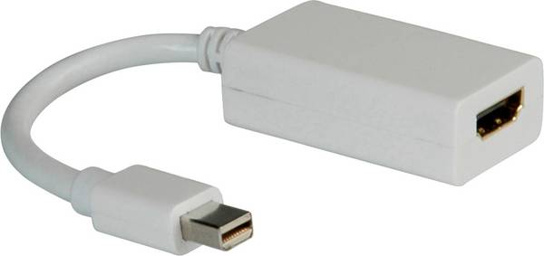 Roline Mini-DisplayPort / HDMI kabelový adaptér Mini DisplayPort konektory, Zásuvka HDMI-A 0.10 m bílá 12.03.3129 Kabel DisplayPort