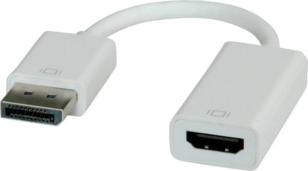 Roline DisplayPort / HDMI kabelový adaptér Konektor DisplayPort, Zásuvka HDMI-A 0.15 m šedá 12.03.3134 Kabel DisplayPort
