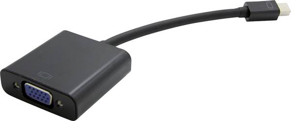 Value Mini-DisplayPort / VGA kabelový adaptér Mini DisplayPort konektory, VGA pólové zásuvka 0.15 m černá 12.99.3125 Aktivní se zesílením signálu Kabel DisplayPort