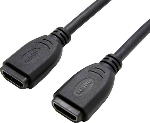 Value HDMI prodlužovací kabel Zásuvka HDMI-A, Zásuvka HDMI-A 0.20 m černá 12.99.3123 HDMI kabel