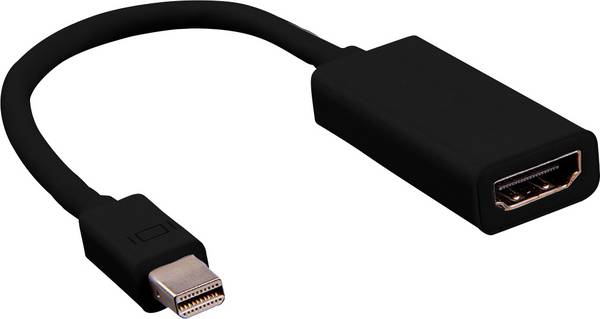 Value Mini-DisplayPort / HDMI kabelový adaptér Mini DisplayPort konektory, Zásuvka HDMI-A 0.15 m černá 12.99.3130 Kabel DisplayPort