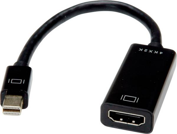 Value Mini-DisplayPort / VGA kabelový adaptér Mini DisplayPort konektory, VGA pólové zásuvka 0.15 m černá 12.99.3143 Kabel DisplayPort