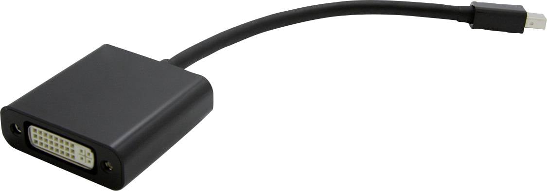 Adaptérový kabel s konektorem DVI a Mini DisplayPort zástrčkou, vhodný pro připojení počítačů k monitorům.